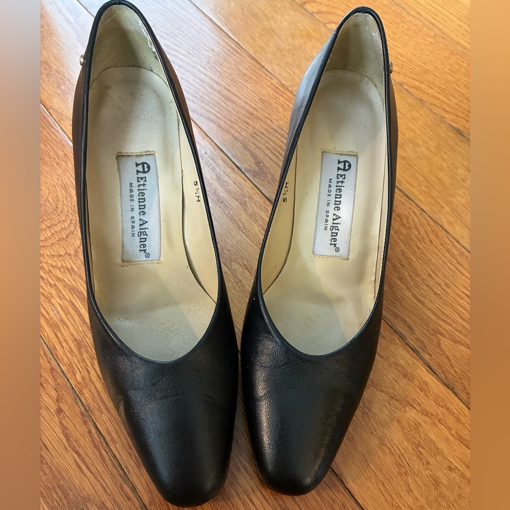 Etienne Aigner Classic Black Heels